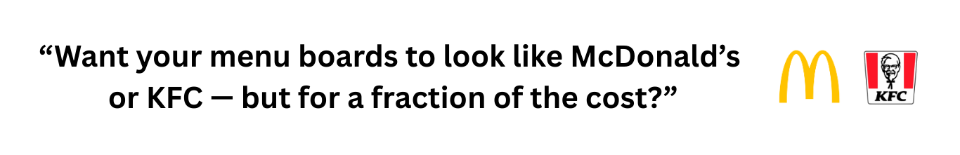 Menu boards comparison